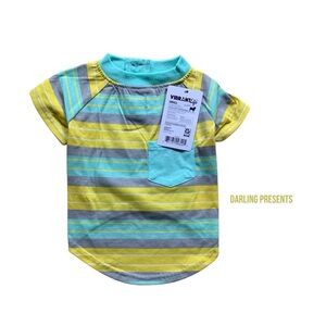 Vibrant Life Striped Dog Tee Shirt Color Multi Size S